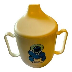 Vintage 1987 Jim Henson Playskool Cookie Monster Muppets Sippy Cup